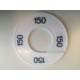 Maatring 9 cm wit/zw 150 